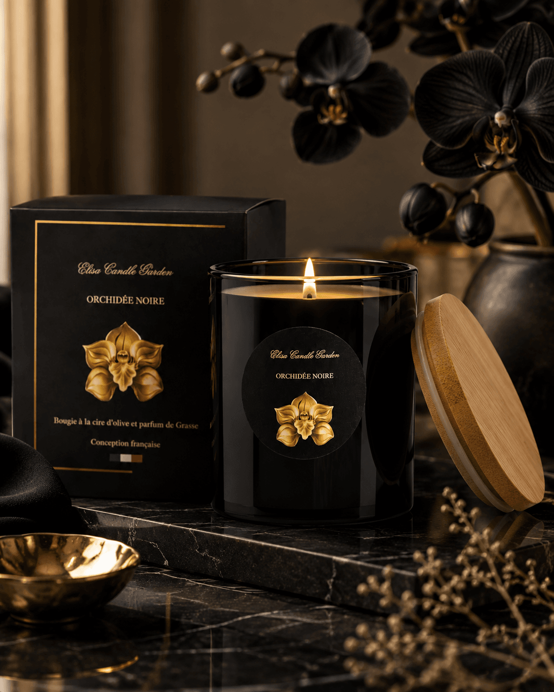 Bougie parfumée Orchidée Noire – Image 4