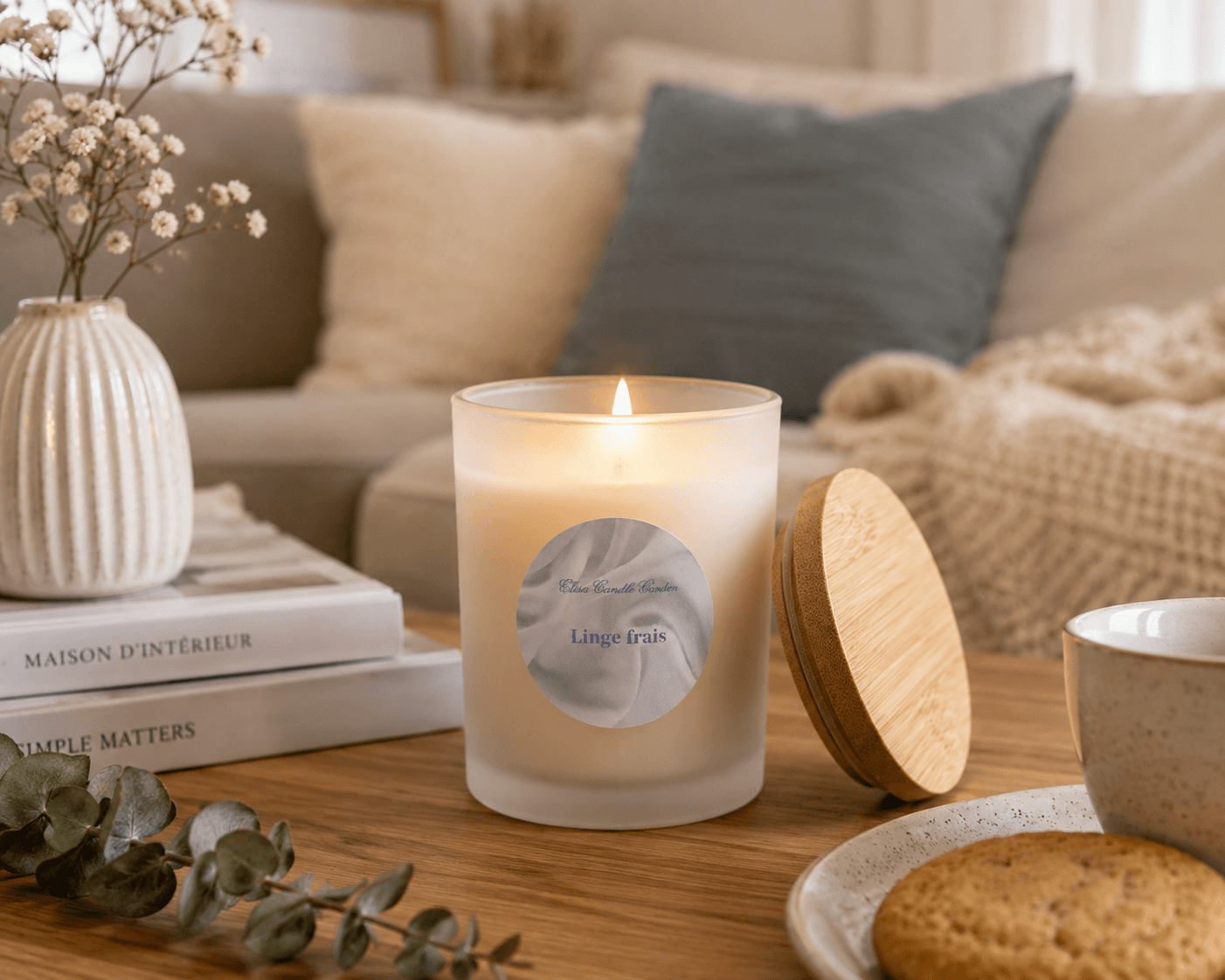 Bougie parfumée Linge Frais – Image 2