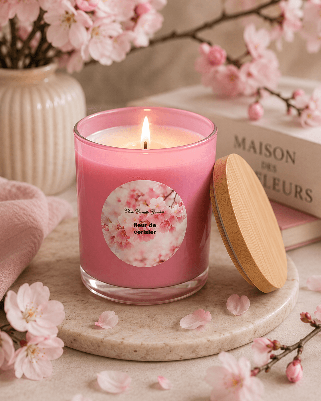 Bougie parfumée Fleur de Cerisier – Image 2
