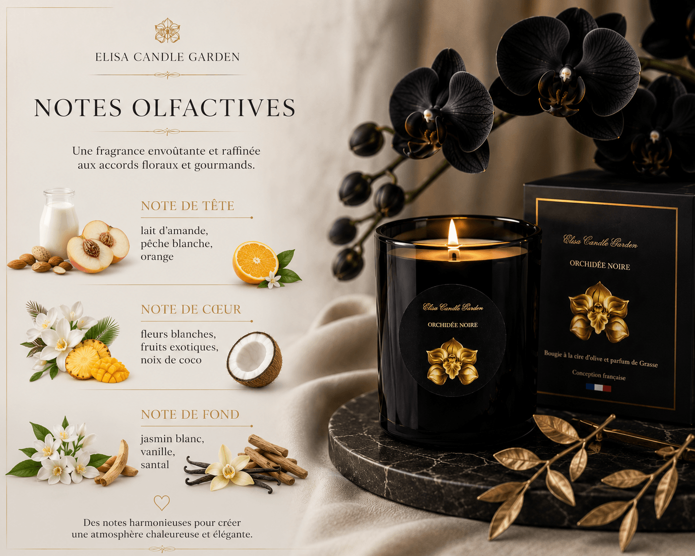 Bougie parfumée Orchidée Noire – Image 7