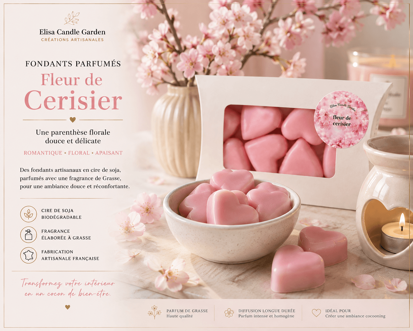 Fondants parfumés Fleur de Cerisier – Image 3