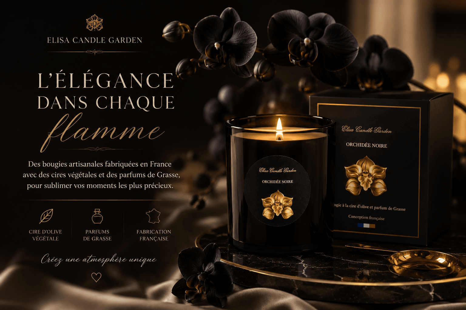 Bougie parfumée Orchidée Noire – Image 5
